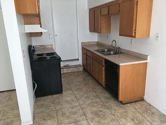 Kitchen leading to garage