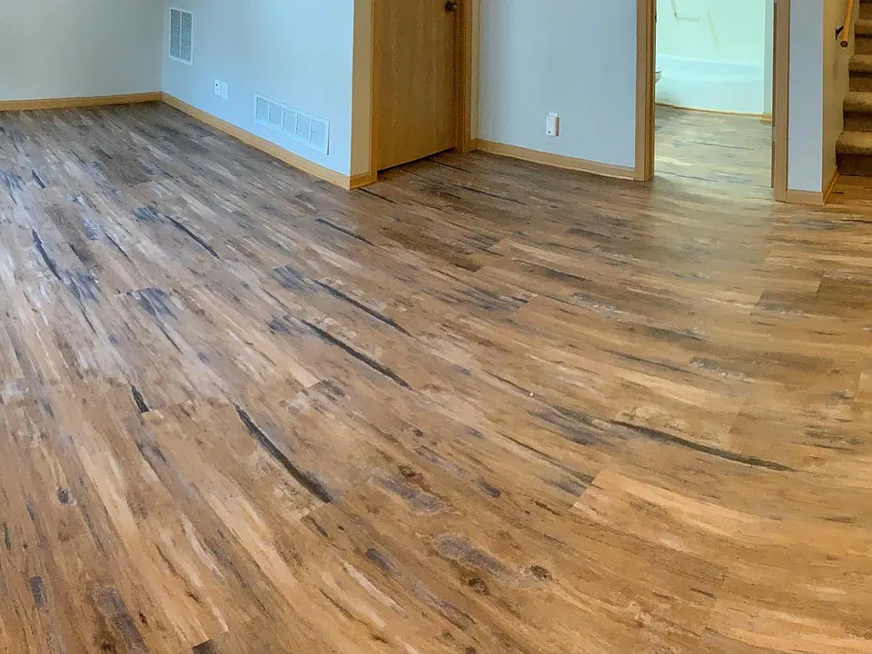 family room in lower level