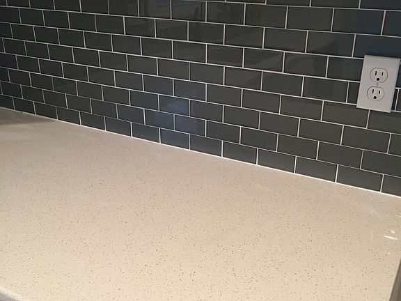 glass tile backsplash