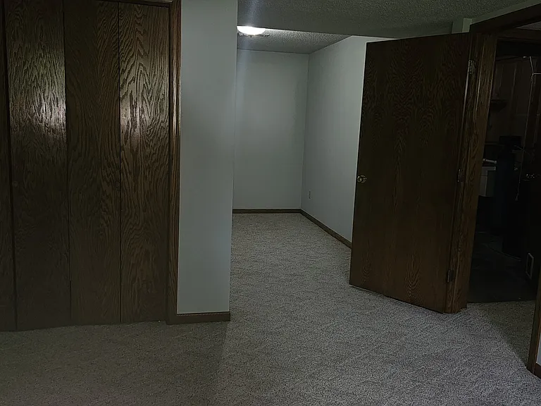 Second large basement bedroom with 2 closets. Viewing room from large window behind me.