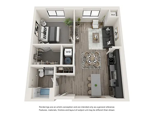 Floor plan 1bdx1ba