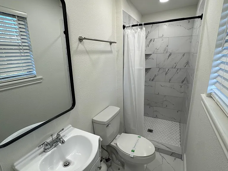 Newly renovated bathroom never used by anyone else.