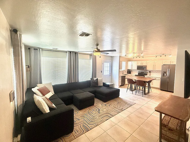 Living Room, Kitchen, back door with access to back yard