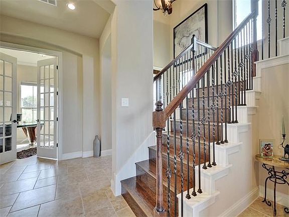 French doors to office - off foyer