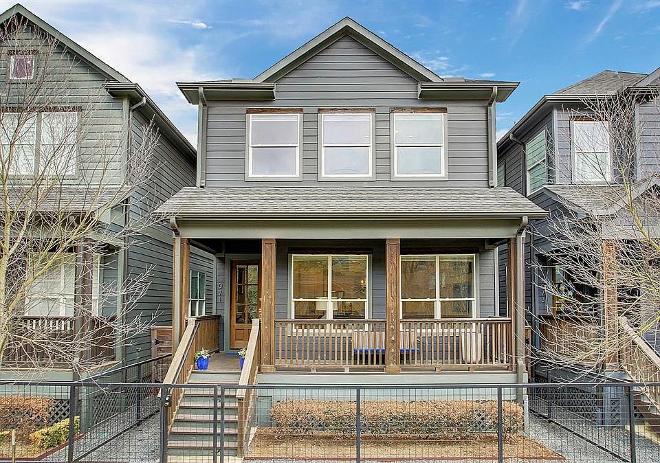 Welcome home! 1071 W 17th Street is an American Craftsman style home located in Greater Heights in the Shady Acres neighborhood. This 2 story, 3 bedroom, 2.5 bathroom home has an open concept first floor living, large second floor bedrooms, a front a