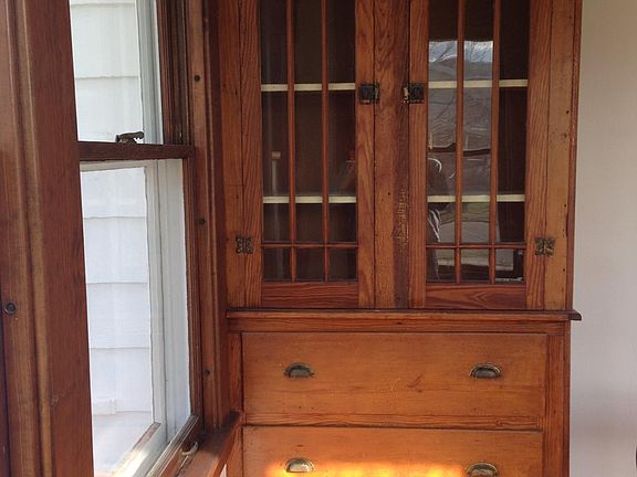Built in hutch in sunroom