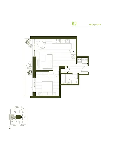 Floor plan Tower 1 - B2