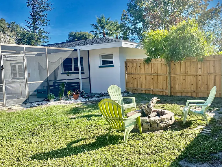 Fenced in yard for pets