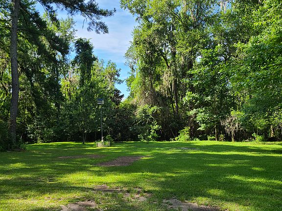 large shaded backyard