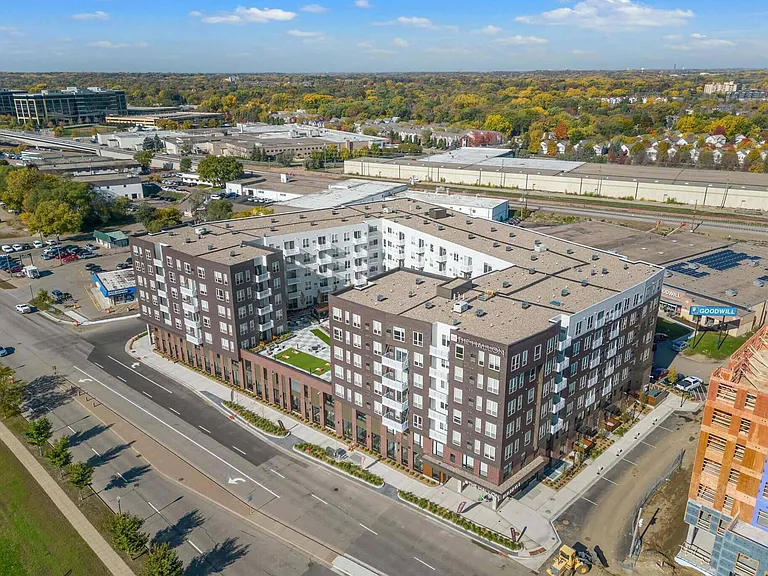 Aerial view of our community at The Hallon Luxury Apartments in Hopkins MN | apartments near St Louis Park MN