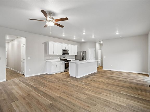The Trinidad has a spacious kitchen that opens to the family room.
