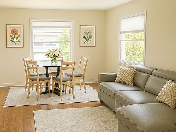 Living and Dining room Virtual staged