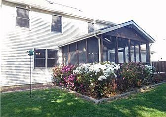 Landscaping around rear porch