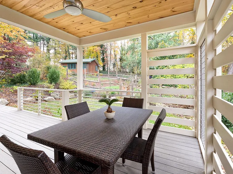 Large Rear Deck Partially Covered