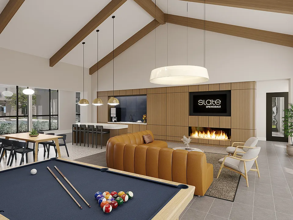 Rendering Slate Springdale Resident Lounge