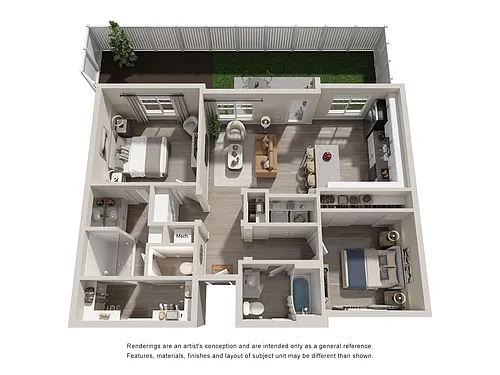 Floor plan Two Bedroom