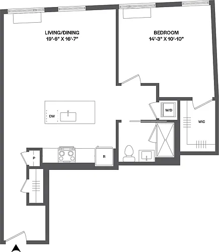 Floor plan 1 Bed/1 Bath-1A-6