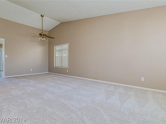 Ceiling fan above dining area.