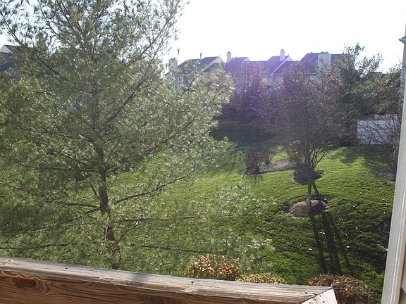 Courtyard view from deck. 