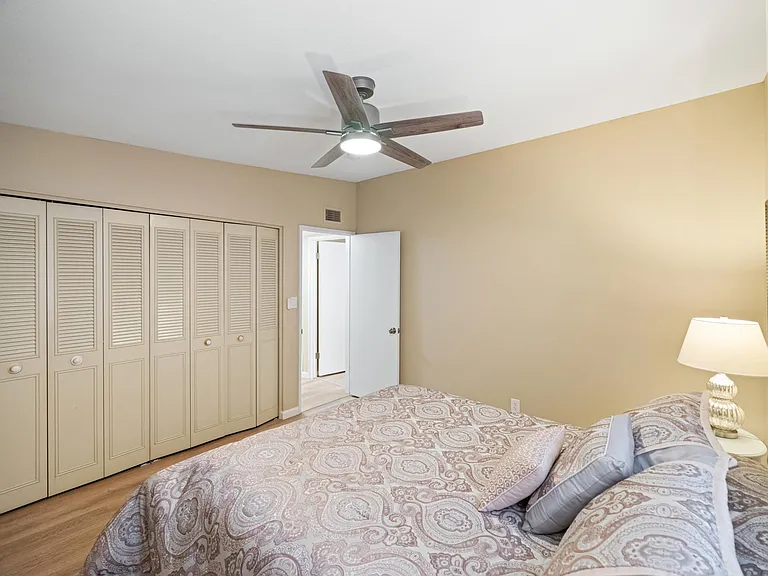 Queen Bedroom double closets with dressers inside