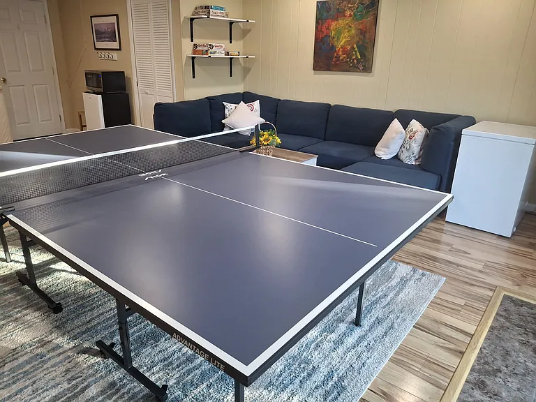 Lower level: ping pong table