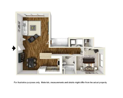 Floor plan 1 Bed