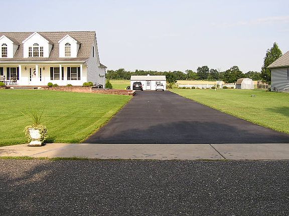 extra wide paved driveway