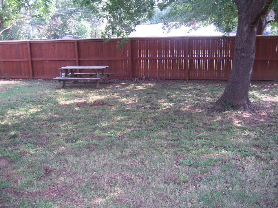 Fenced yard