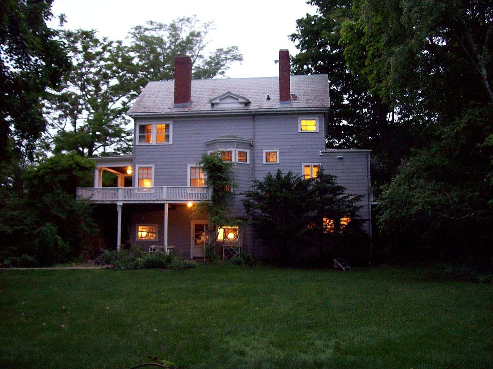 our home at dusk