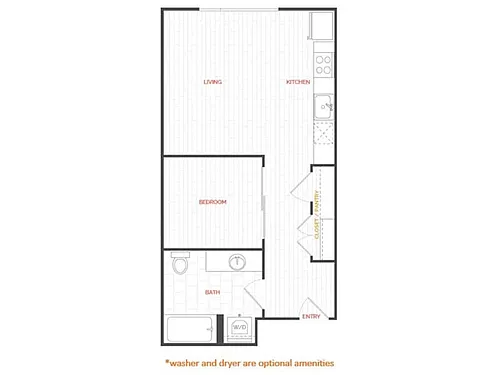 Floor plan 1x1URB-514
