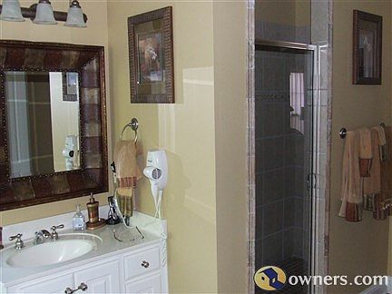 Master bath with tile walk-in shower