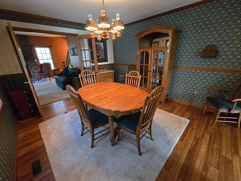Dining room looking into first floor living room