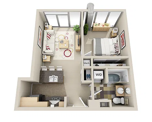 Floor plan Highrise A1E