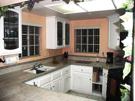 View of kitchen from formal dining room