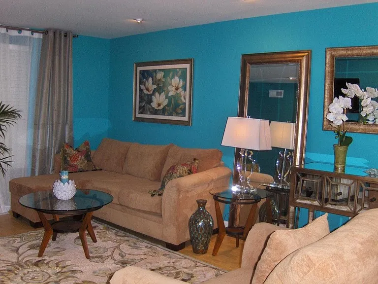 Living room prior to new paint job