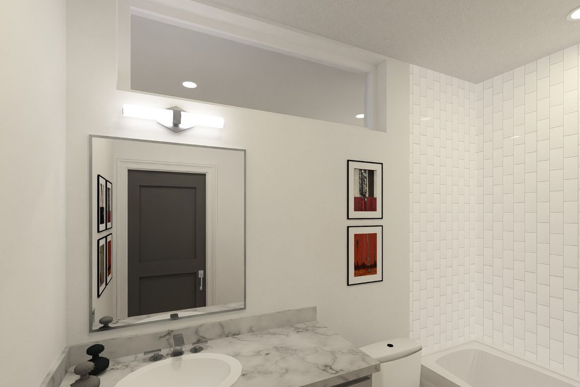 One Bedroom - Bathroom Rendering