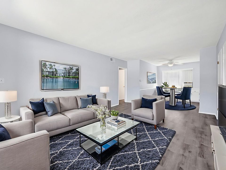 Living room and dining room