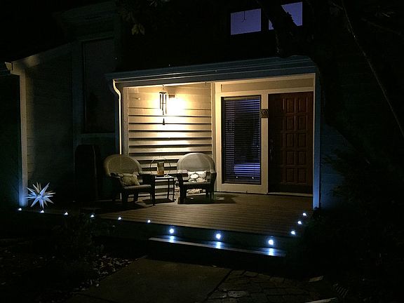 New front porch/deck, lights