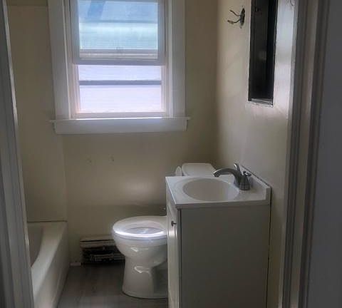 Bathroom off the kitchen