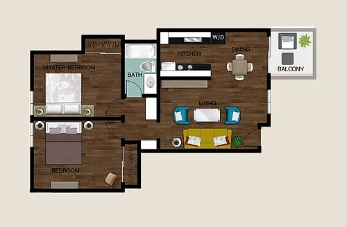 Floor plan Two Bedroom