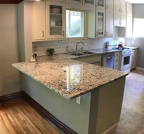 Granite counters in kitchen 