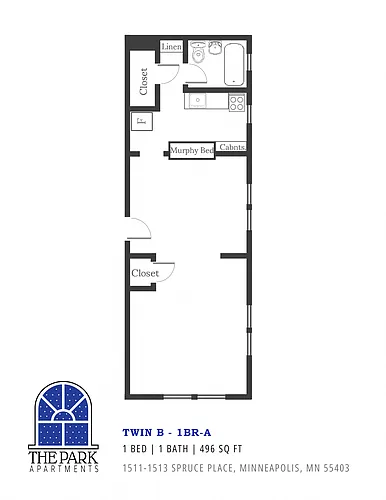 Floor plan Twin B | 1 BR-A