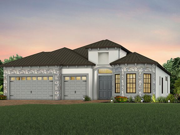 Exterior FM3 with stone detail and metal roof