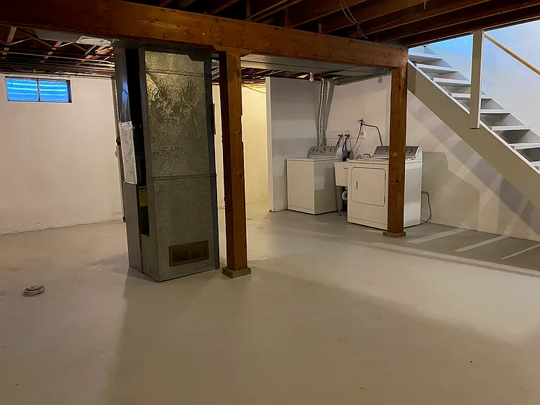 Your own basement with washer and dryer.