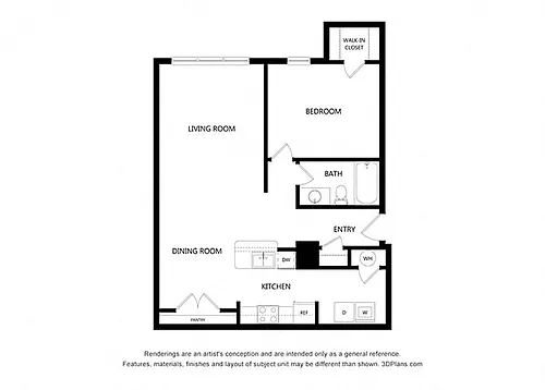 Floor plan One Bedroom