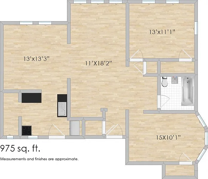 Floor plan 336 S. Austin N & 346 S. Austin F
