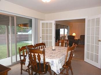 Formal dining room & lovely French doors
