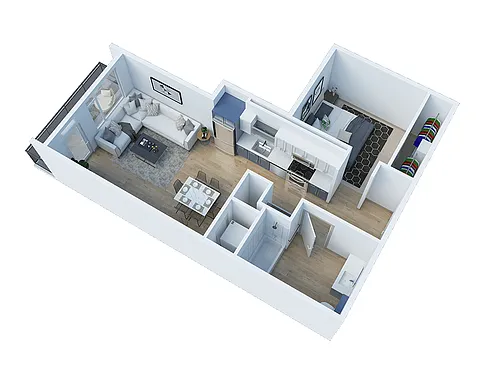 Floor plan 1 Bedroom B