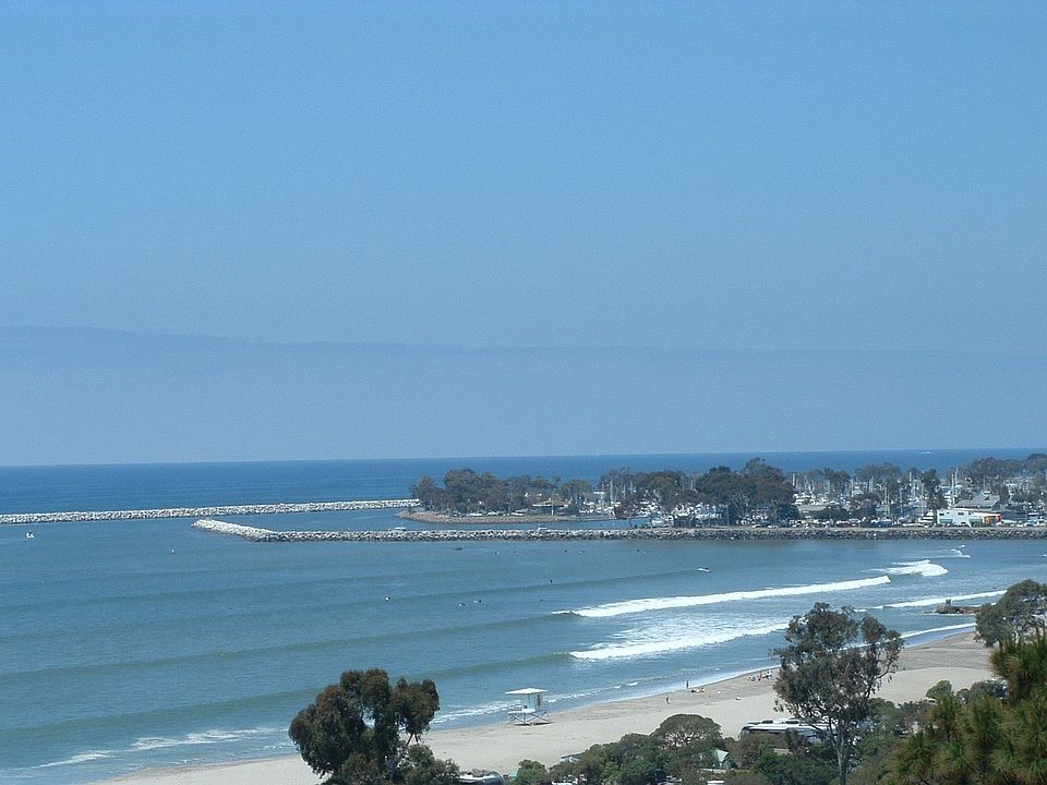 View of Doheny Beach and the entrance to the Harbor