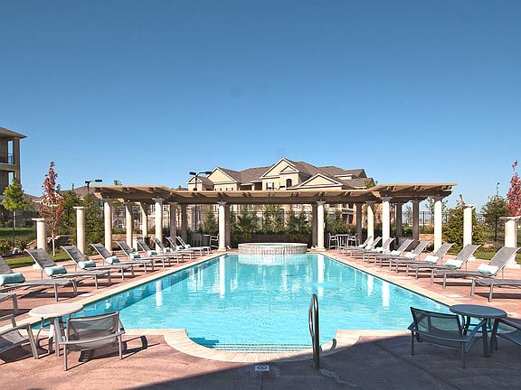 Resort-style saltwater pool with spa